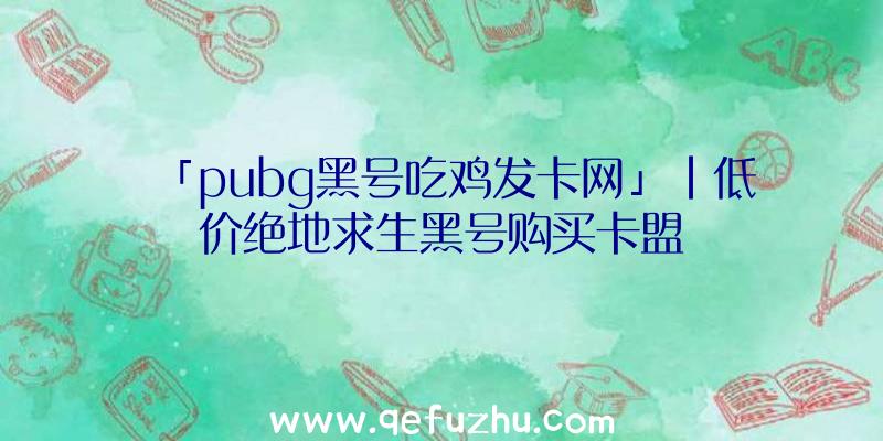 「pubg黑号吃鸡发卡网」|低价绝地求生黑号购买卡盟